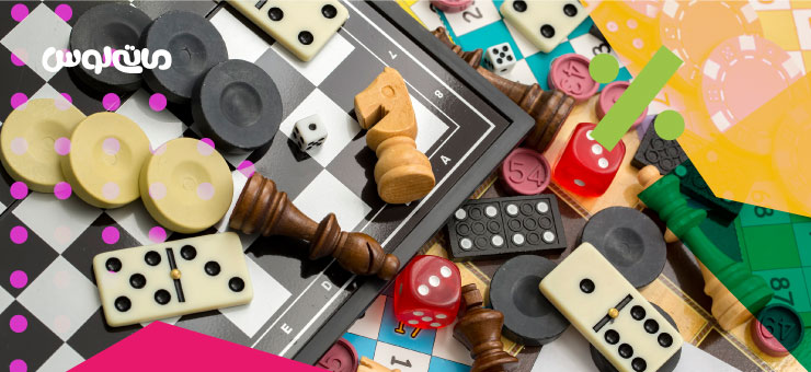 مهره های شطرنج دومینو و بوردگیم های دیگر