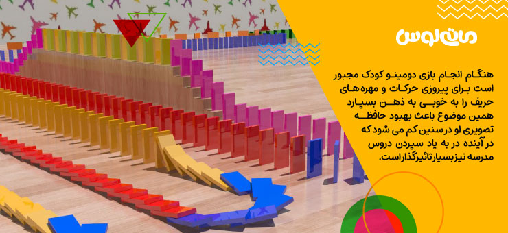 چیدن قطعات دومینو پشت سر هم