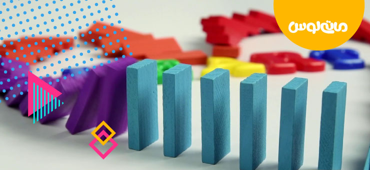 قطعات چوبی و رنگی دومینو