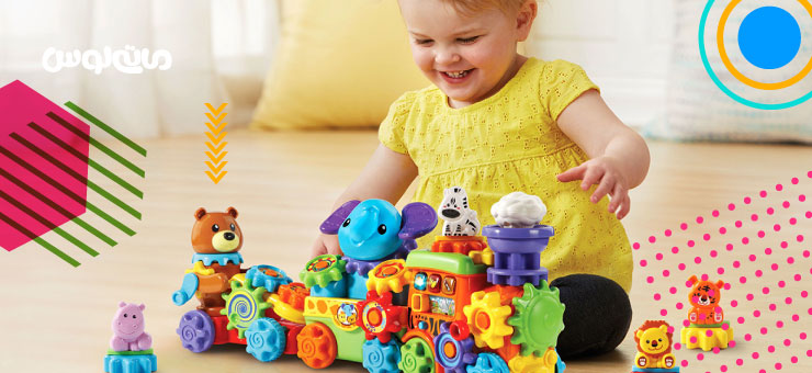 قطار رنگارنگ با شکل حیوانات