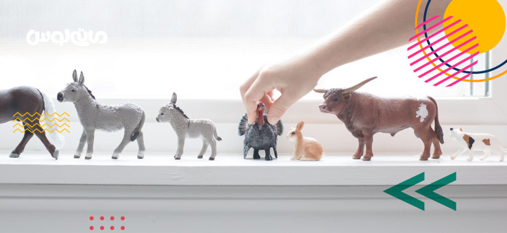 فیگورهایی با مدل حیوانات وحشی و اهلی