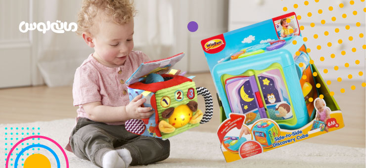 بازی کودک یکساله با تاس پولیشی نرم