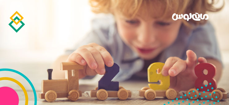 اعداد انگلیسی با چوب به شکل قطار