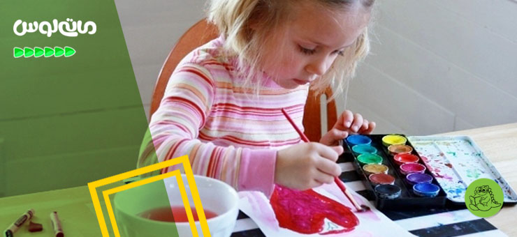 دختربچه در حال نقاشی کردن برای جلوگیری از بروز پرخاشگری