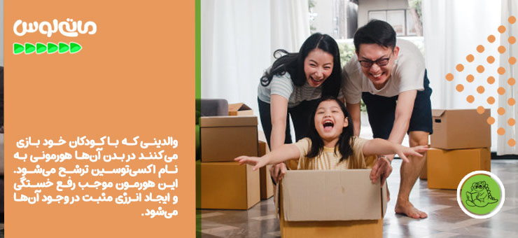 پدر و مادر در حال بازی با فرزندشان